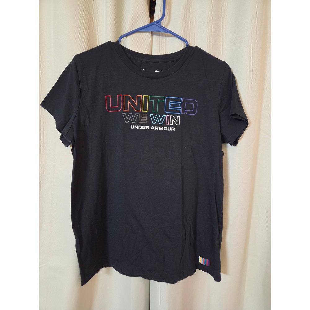 Under Armour Pride Collection 2022 United We Win Rainbow Graphic T-Shirt Large
